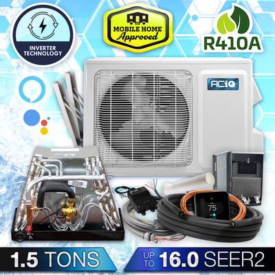 ACiQ 1.5 Ton Central Air Conditioner & Coil Inverter System - Mobile Home AC Kit