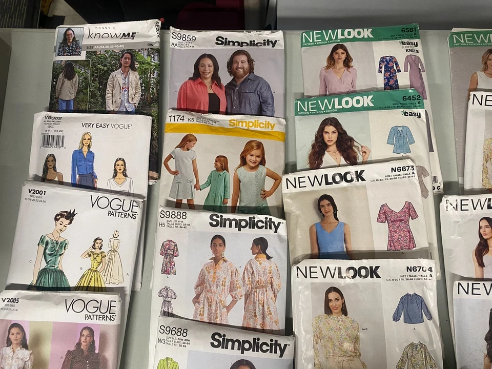 Sewing Patterns lot of 56 Butterick New Look Know Me Vogue Simplicity + - Image 4 of 4