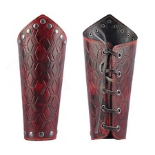 Leather Bracers for Men Gauntlet Wristbands Leather Arm Guards Medieval Brace...