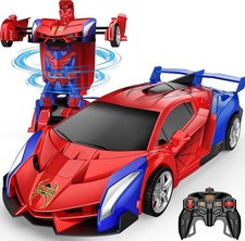 SPIDER-MAN TRANSFORMERS RECHARGEABLE Remote Control Car Toy Girls Boys Toys 1/18
