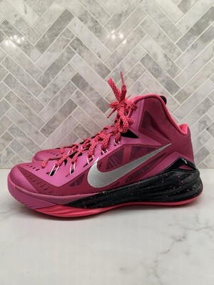 Nike Hyperdunk 2014 Pink Breast Cancer 653640-606 Shoes Sneakers Mens Size 8.5