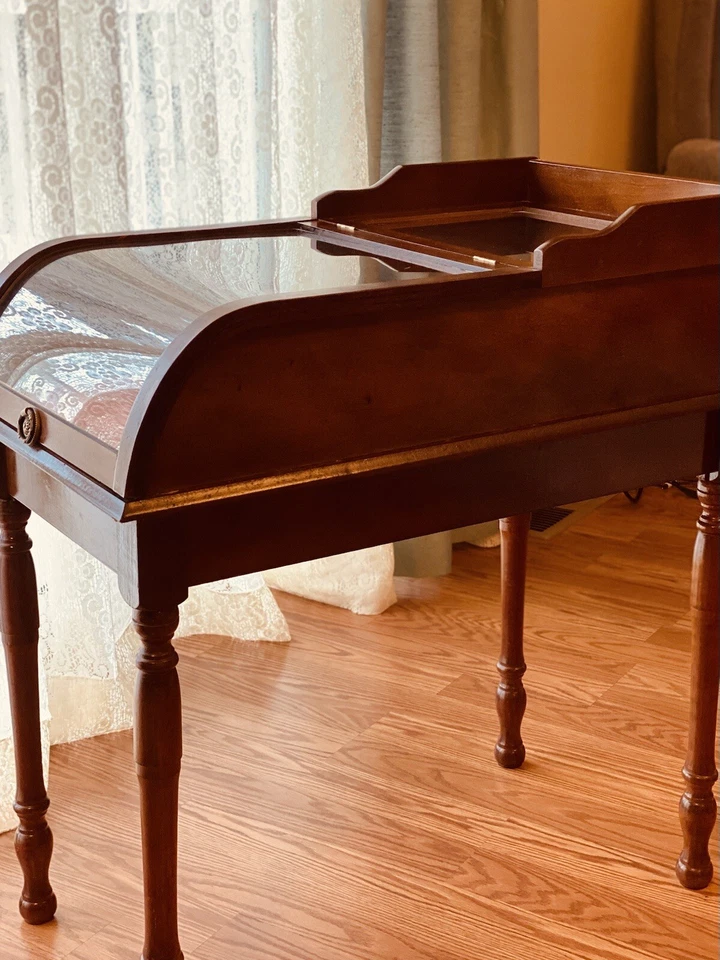 Vitrina antigua victoriana rara de vidrio curvado/vitrina de tienda general Foto 2 de 4