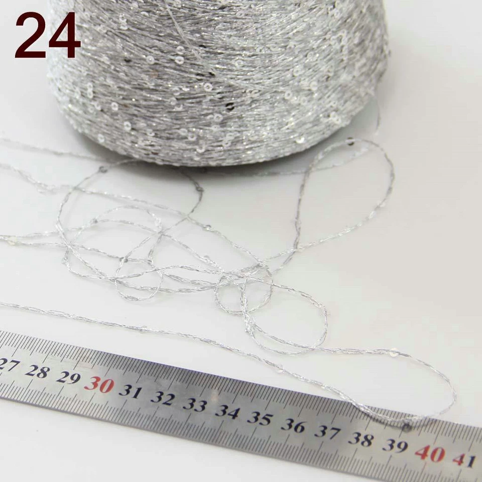 C Moda 1 Cono 500g Lentejuelas Brillantes Hágalo Usted Mismo Nylon Encaje Tejido a Mano Hilo de Ganchillo 24 Foto 2 de 4