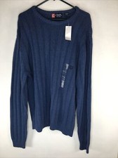 Chaps Blue sweater XL 100 Cotton New