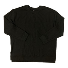 Members Mark Women's Black Soot Med French Terry Crewneck Long Sleeve Sweatshirt