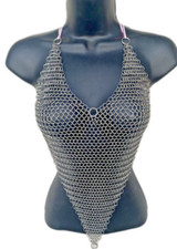 Fancy Chainmail Costume Top Aluminum Cosplay Chainmail Bra Top best gift for her