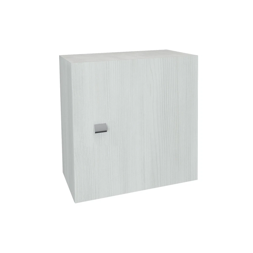 MOBILE PENSILE CUBO PER BAGNO MULTIUSO L45xP15x45H SAVINIDUE 1 ANTA ROVERE 45x45 - Immagine 2 di 3