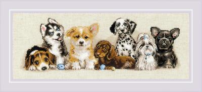 Riolis Counted Cross Stitch Kit Puppies R2221