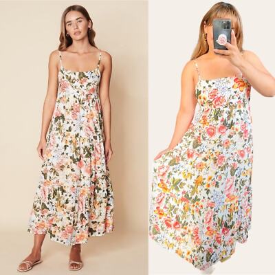 faithfull the brand teatro midi dress Faithfull The Brand Teatro Midi Dress In White - 70% Off