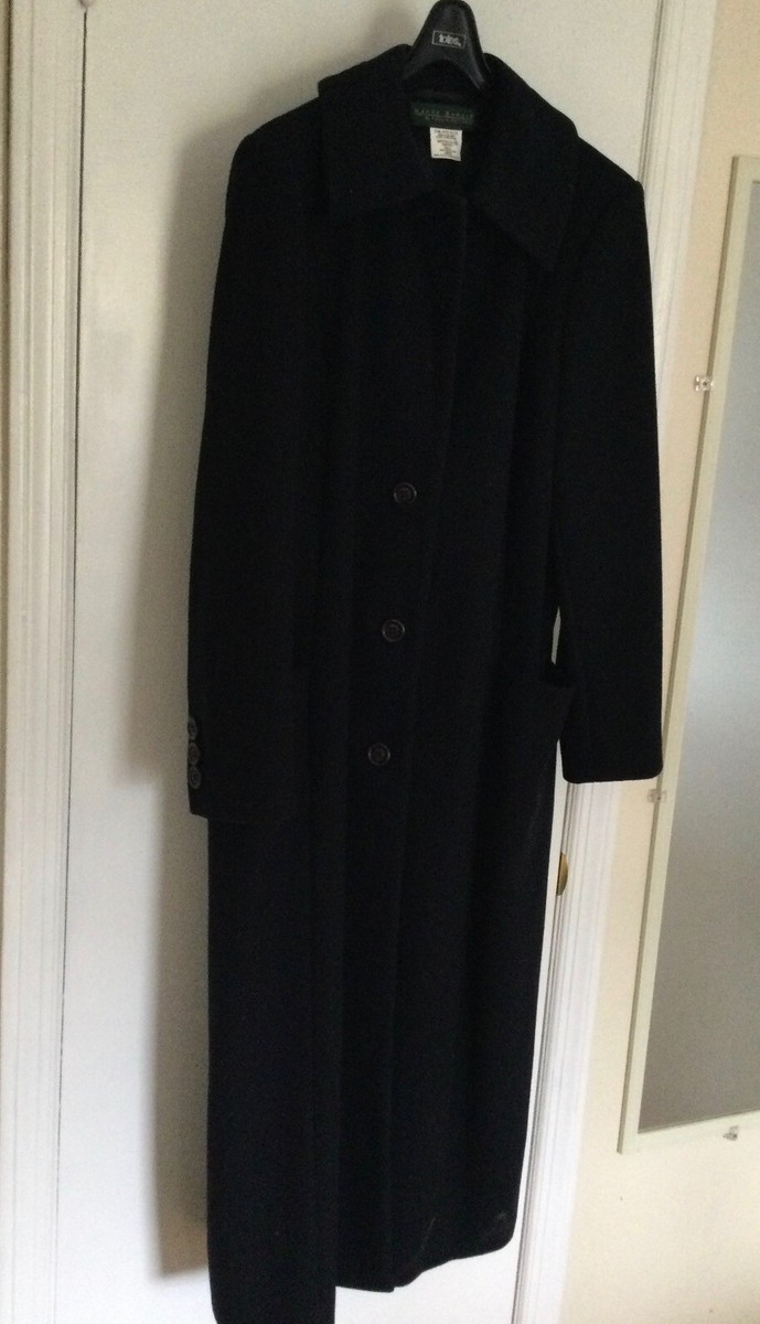 harvé benard ロングコート Harve Benard Women 100% Wool Overcoat, Dark Blue, Size 10, made in
