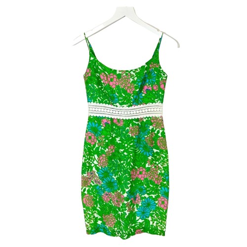 milly green dress Milly Green and White Shift Dress, 10