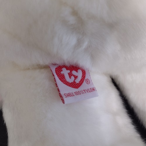 Vintage 1999 Ty Beanie Buddies Halo Angel White Teddy Bear Plush Lovey 14" - Picture 6 of 6