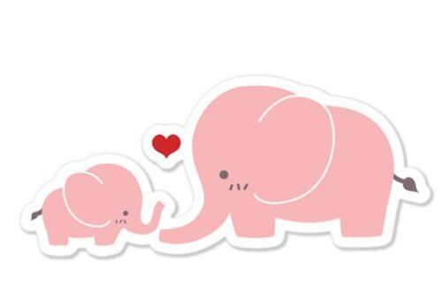 Mom Baby Elephants Vinyl Sticker - SELECT SIZE - Picture 1 of 1