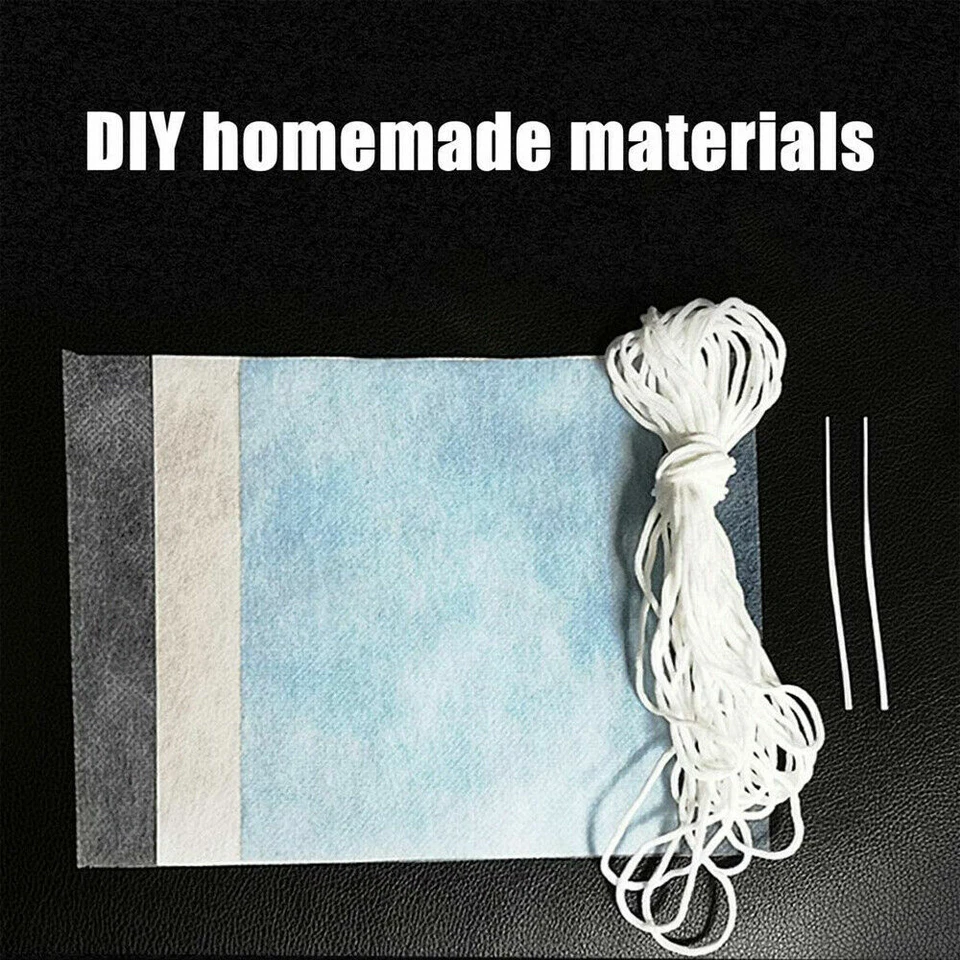 Máscara hágalo usted mismo 10-20 yardas 3 mm banda elástica suave cordón oreja colgante costura manualidades EE. UU. Foto 3 de 4