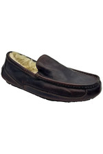 UGG Men's Ascot Leather Slip-On Slippers Brown