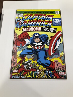 Captain America 193 Madbomb Cover Wood Wall Art plaque 13x19