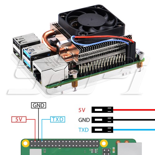 52Pi Raspberry Pi 4B Ultra Thin Ice Tower Cooler Cooling Fan for RPI 4 Model B - Picture 6 of 10