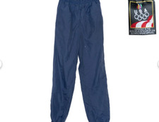 Vintage USA Olympic JCPenney Dark Navy Blue Windbreaker Pants 80's 90's