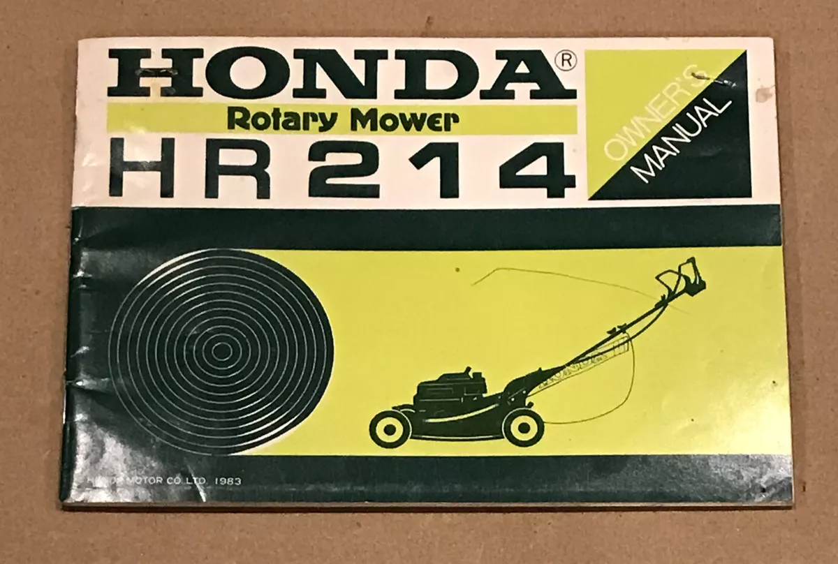 Honda on sale hr214 manual