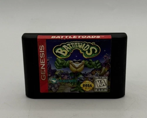 Battletoads SEGA Game Cartridge Authentic Vintage Rare Label