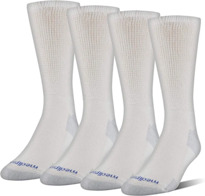 MediPeds NanoGLIDE Non-Binding Quarter Crew Socks, X-Large Mens 12-15 - Foto 7