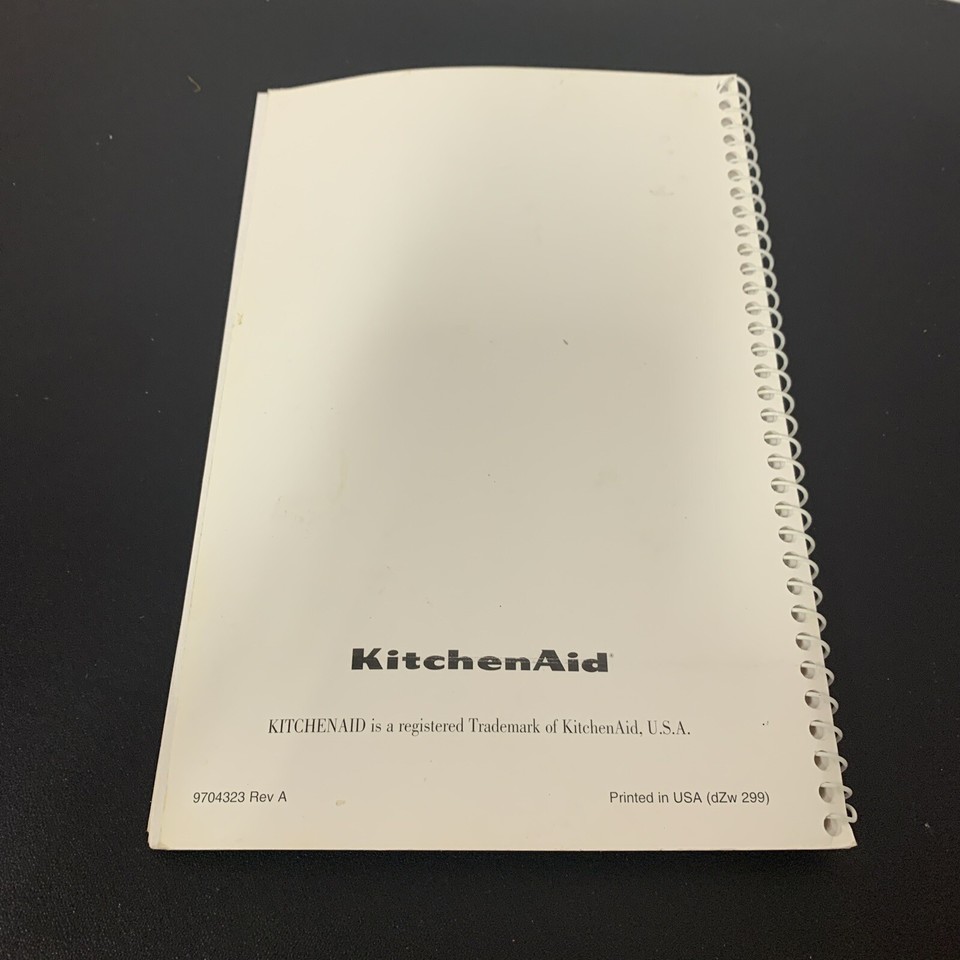 Very Nice KitchenAid Stand Mixer Instructions and Recipes eBay