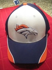 New NFL Team Apparel Denver Broncos Heavy Stitched Logo Strap back Hat Cap