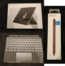 Microsoft Surface Go 64gb Silver, Win10, Laptop, Tablet, Pen + Keyboard + Case