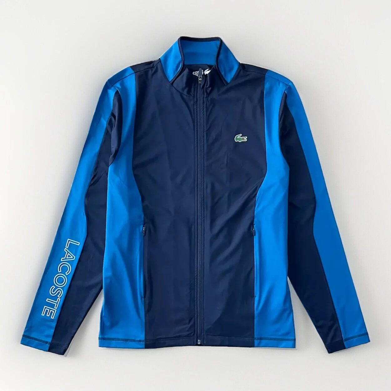 Lacoste Taffeta Two-Tone Full Zip Jacket SH4872-Y06 Marina/Blu Marine Sz.4/M