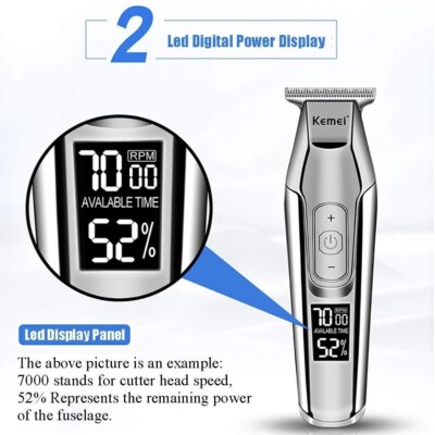 KEMEI Cordless Hair Clipper Beard Trimmer Electric Haircut Machine Clippers