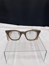 1960's Safety Glasses Brown Cat Eye Frames Peripheral Side Protectors Vintage