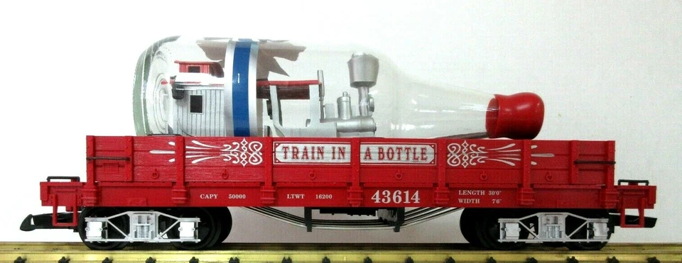 LGB 43614 TRAIN IN A BOTTLE RED FLAT CAR - Image 3 of 4