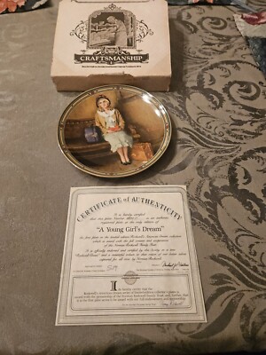 1985 Knowles 1st Issue American Dream Collector's Plate ''A Young Girl's Dream''