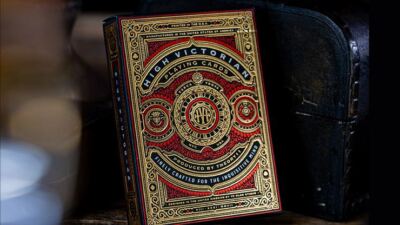 Hohe viktorianische (rote) Spielkarten, ein tolles Geschenk für Pokerspieler von theory11