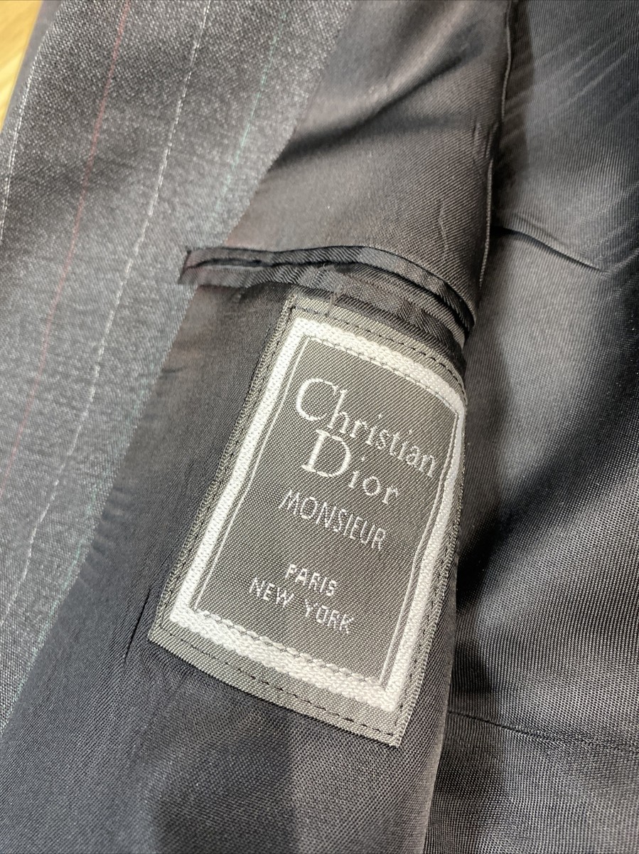 Christian Dior Blazer Men's Two-Button Striped Sport Coat Christian Dior Blazer Men's Two-Button Striped Sport Coat