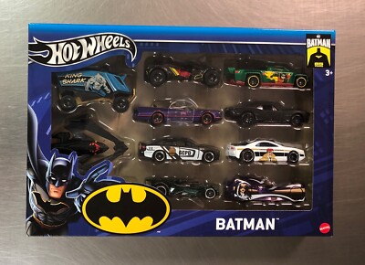 HOT WHEELS DC BATMAN SILVER SERIES 85 YEARS SEALED COLLECTORS BOX 10 THEMED CARS