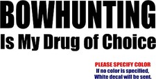 BOWHUNTING 02 Decal Sticker hunt bow JDM Funny Vinyl Car Truck Bumper 12"