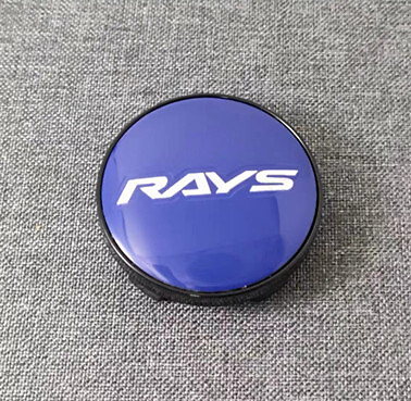 4pcs 60mm for RAYS VOLK Blue Silver Alloy Wheel Center Caps Hub Caps Rim Caps
