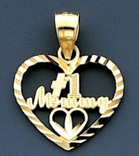 14k Gold Mom Charm Pendant Mommy Day Gift BIRTHDAY GIFT CHRISTMAS GIFT