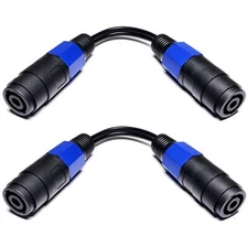 CESS-124 Speakon Female to Female Connector Jack 2 Pole Straight Coupler Cabl...