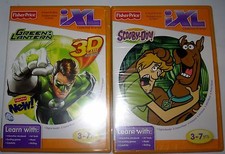 FISHER PRICE iXL learning system SCOOBY DOO Green Lantern software SHIPS FREE