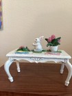Miniature Metal Doll House Furniture Or Collectible Easter Table — photo 2