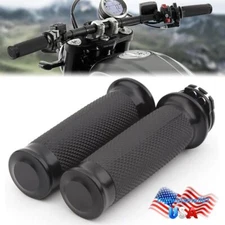 1" Black Motorcycle Handle Bar Hand Grips For Harley Sportster XL1200 883 Dyna
