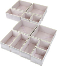 12 Pack Drawer Organizers for Clothing, Foldable Clothes Drawer Organizer for Un