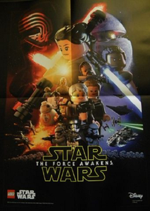 New Lego Force Awakens Poster 16x20 Star Wars Episode 7 Folded