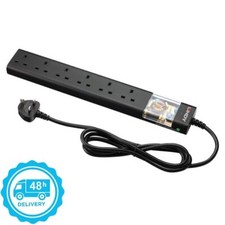 Lindy Mains Power Conditioner (6 Way Extension Lead W/ Surge Protected Outlets)
