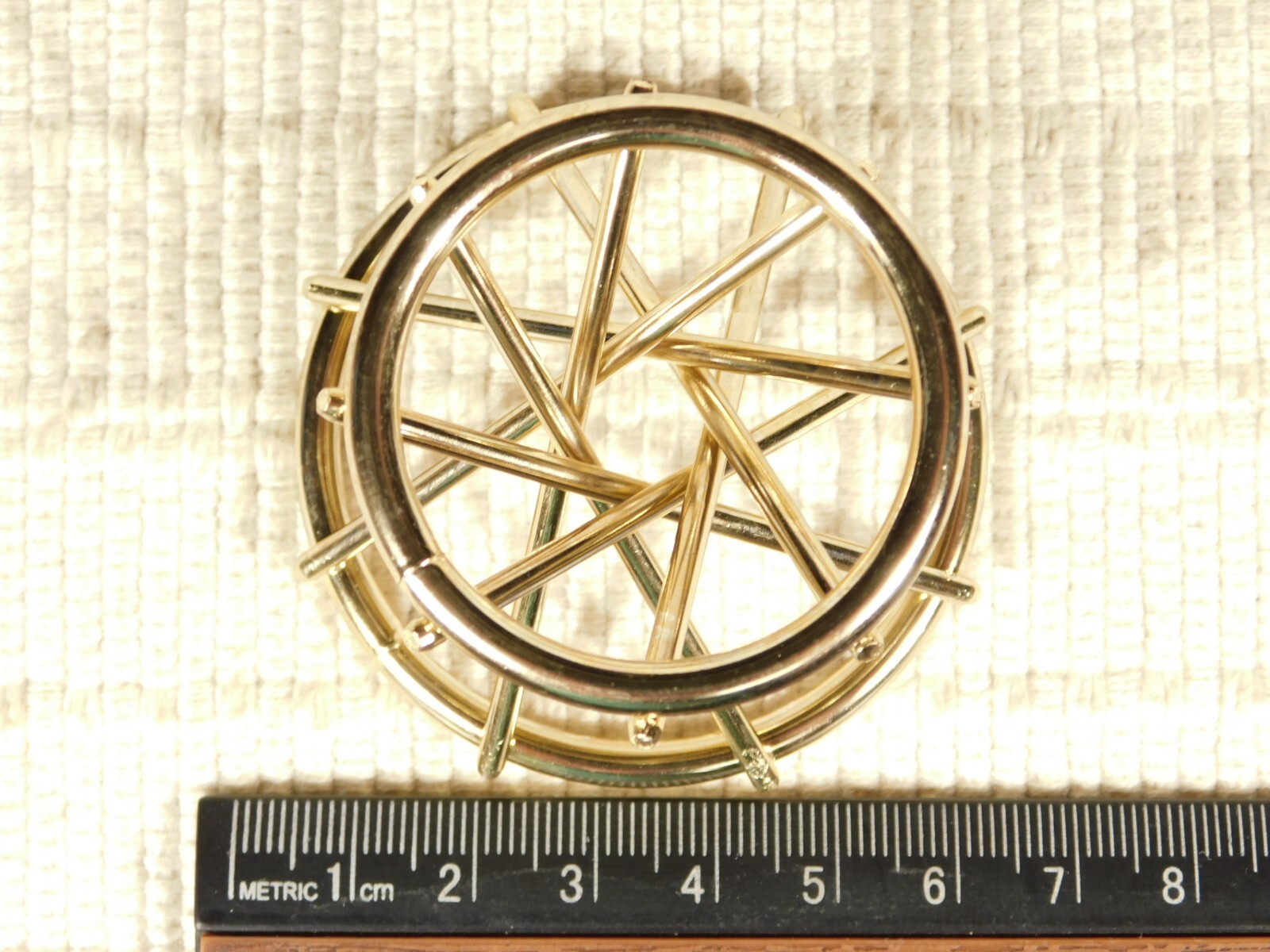 Sphere Display Stand Gold Color with Swirl Design