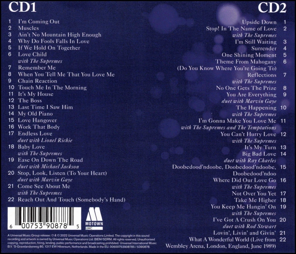 DIANA ROSS *  44 Greatest Hits * New 2-CD Set * NEW  (Solo & with Supremes) Foto 2 de 2