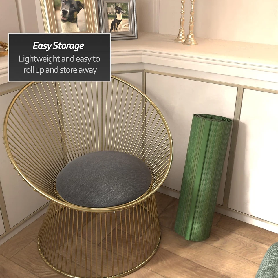 Pantalla corta de bambú ondulada de 2 pies - verde envejecido Foto 3 de 4