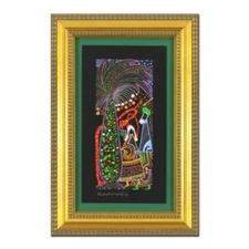 Raphael Abecassis THE GARDEN OF EDEN Framed Original Painting Hand Signed W/COA.